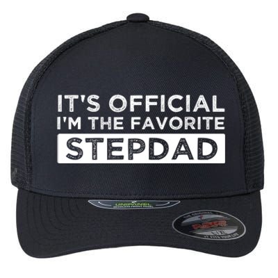 It's Officiclal I'm Bonusmeaningful Giftdad Bonus Father Stepdad Cool Gift Flexfit Unipanel Trucker Cap