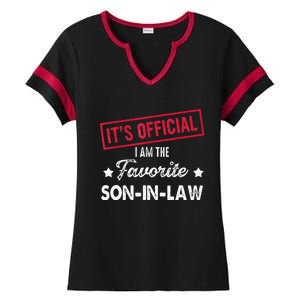 It's O.fficial I'm The Favorite SonInLaw  Ladies Halftime Notch Neck Tee