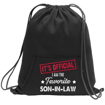 It's O.fficial I'm The Favorite SonInLaw  Sweatshirt Cinch Pack Bag