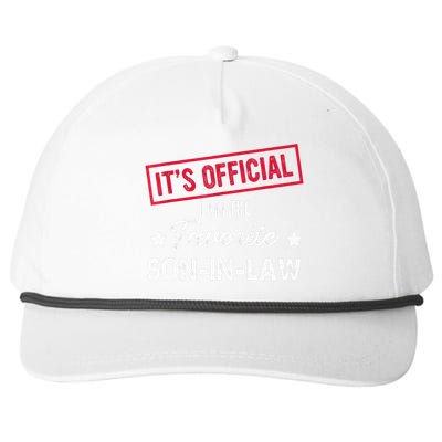 It's O.fficial I'm The Favorite SonInLaw  Snapback Five-Panel Rope Hat