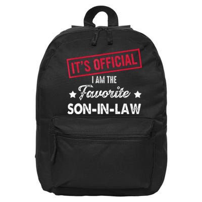 It's O.fficial I'm The Favorite SonInLaw  16 in Basic Backpack