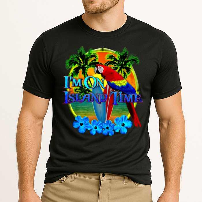 Im On Island Time Tropical Beach Cooling Performance Crew T-Shirt