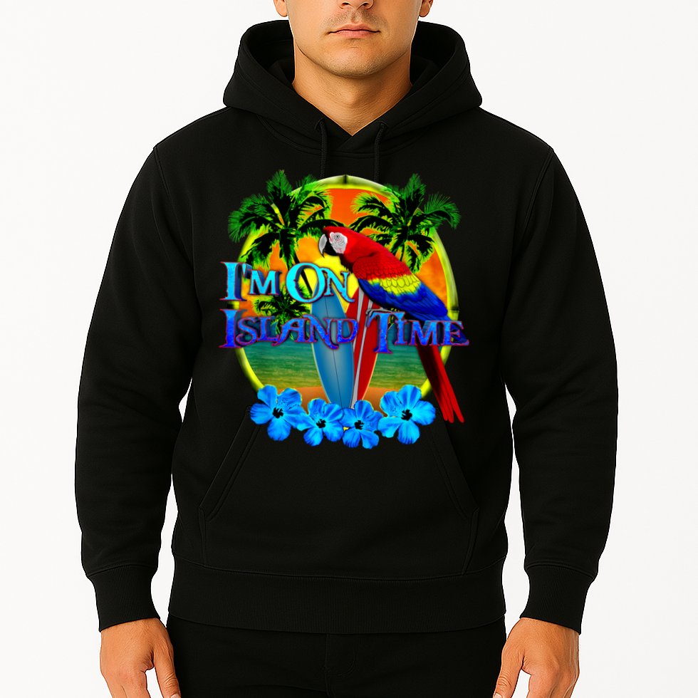 Im On Island Time Tropical Beach Hoodie