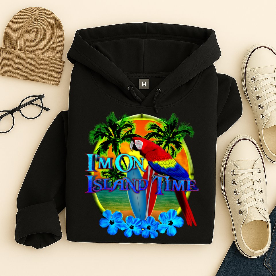 Im On Island Time Tropical Beach Hoodie