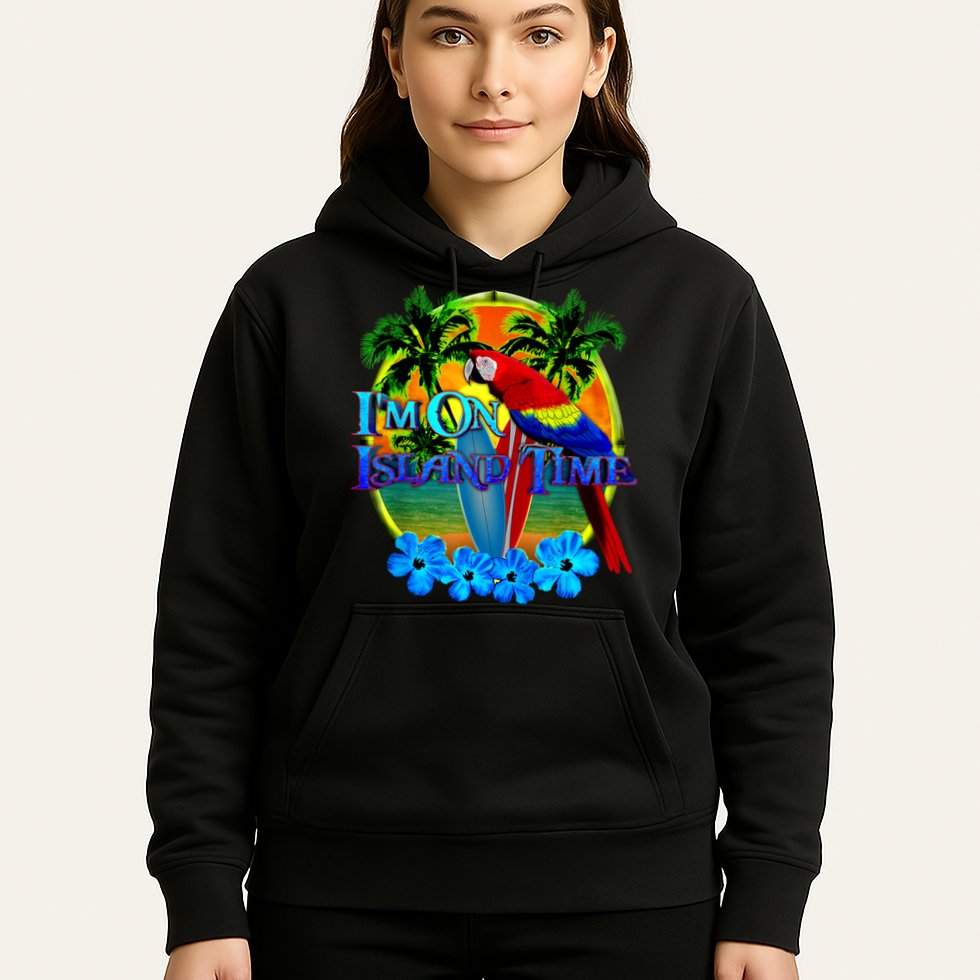 Im On Island Time Tropical Beach Hoodie