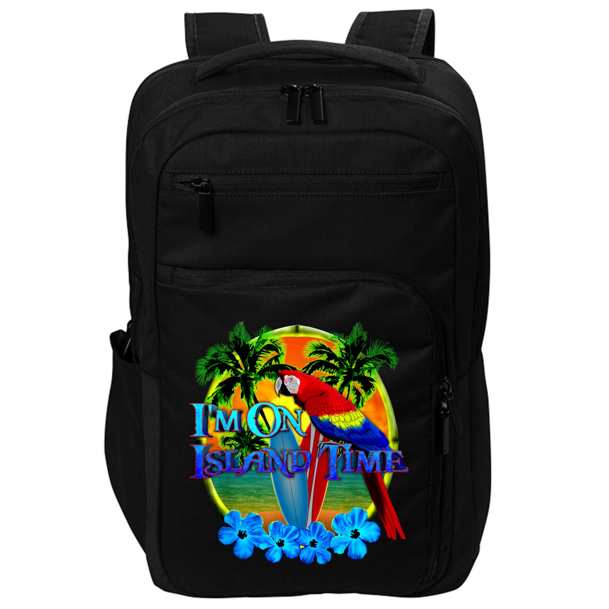 Im On Island Time Tropical Beach Impact Tech Backpack