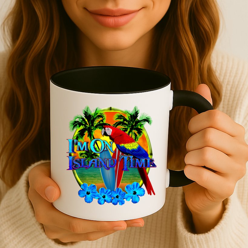 Im On Island Time Tropical Beach Mug