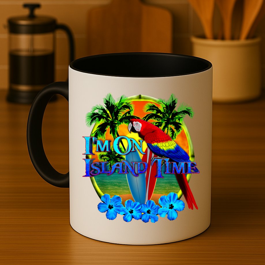 Im On Island Time Tropical Beach Mug