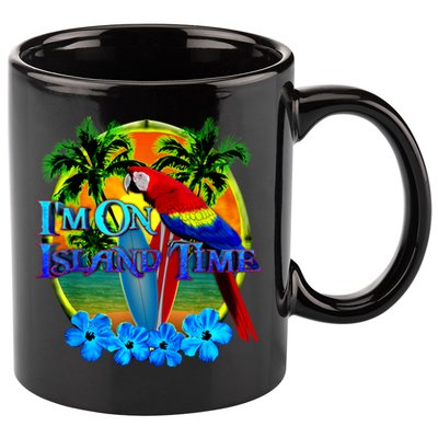 Im On Island Time Tropical Beach 11oz C Handle Ceramic Mug
