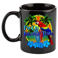 Im On Island Time Tropical Beach 11oz C Handle Ceramic Mug