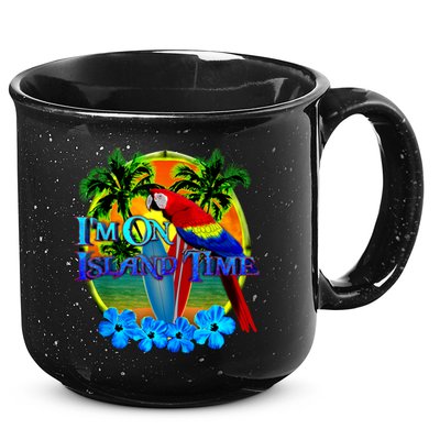 Im On Island Time Tropical Beach 15oz Campfire Ceramic Mug