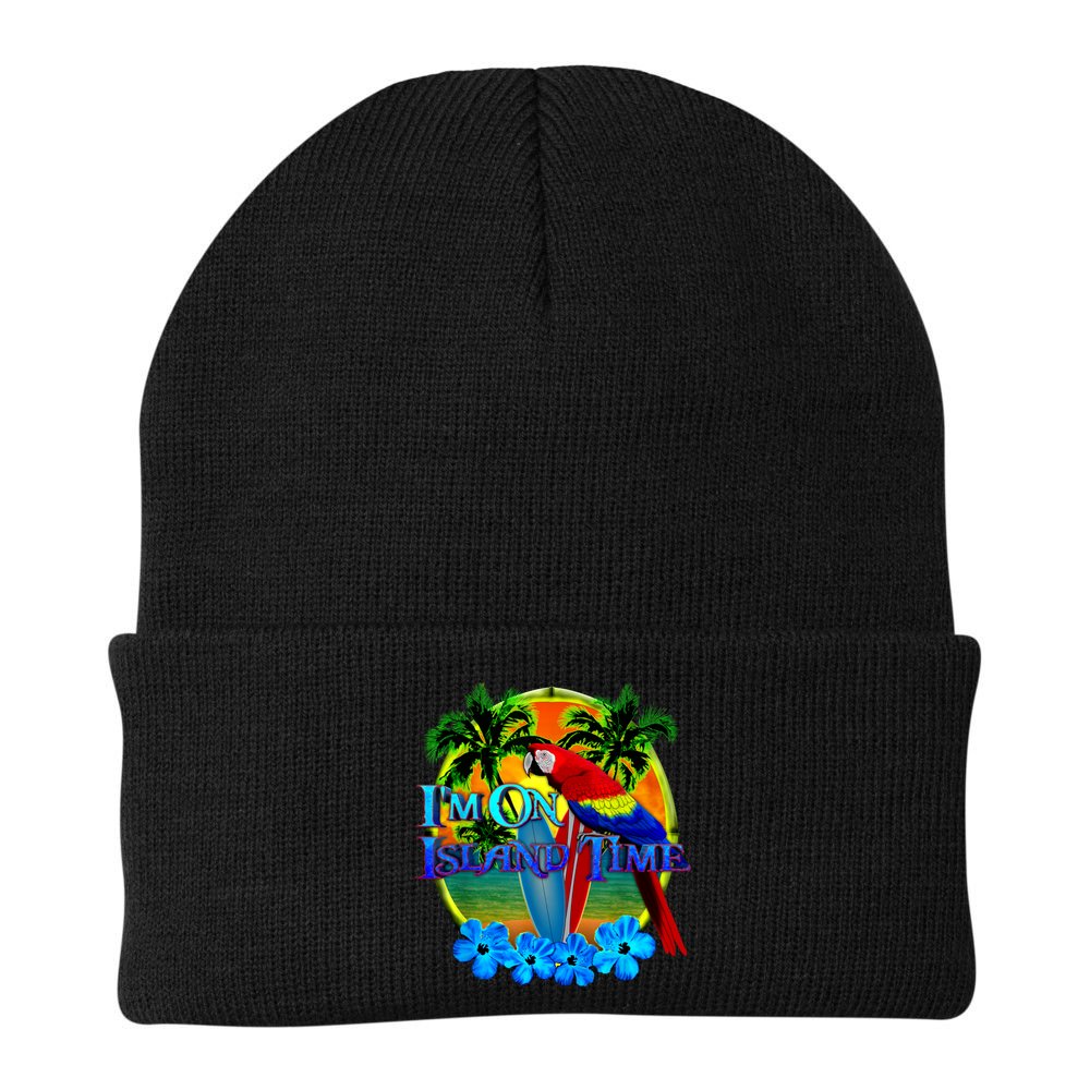 Im On Island Time Tropical Beach Beanie