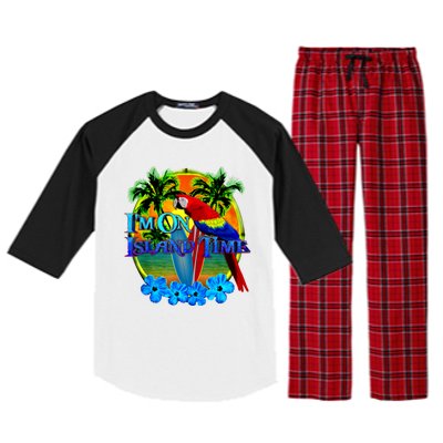 Im On Island Time Tropical Beach Raglan Sleeve Pajama Set