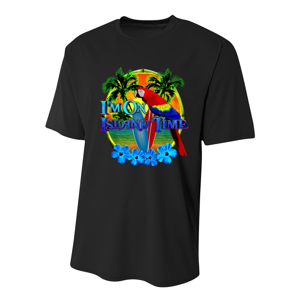 Im On Island Time Tropical Beach Youth Performance Sprint T-Shirt
