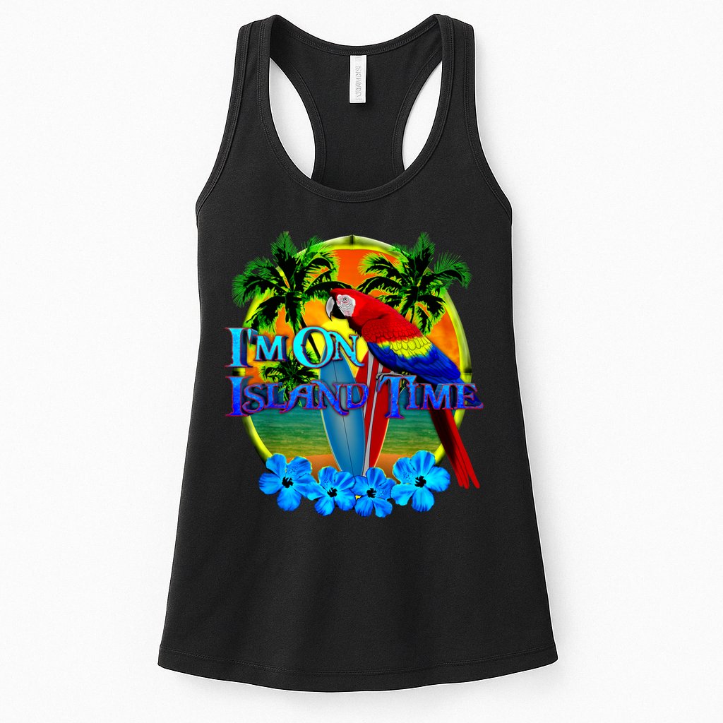 Im On Island Time Tropical Beach Womens Tank Top