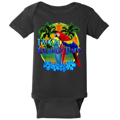 Im On Island Time Tropical Beach Baby Bodysuit