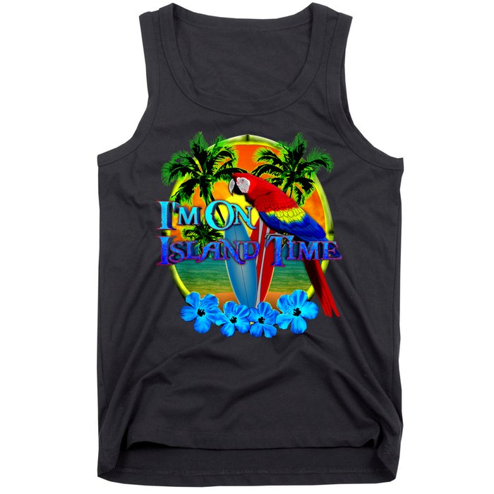 Im On Island Time Tropical Beach Tank Top