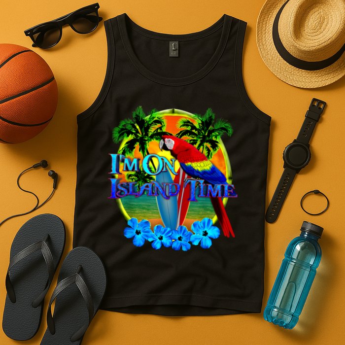 Im On Island Time Tropical Beach Tank Top