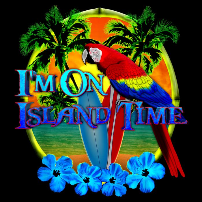 Im On Island Time Tropical Beach Tank Top