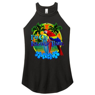 Im On Island Time Tropical Beach Women's Perfect Tri Rocker Tank