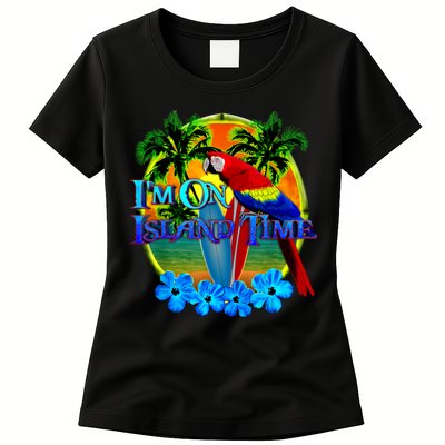 Im On Island Time Tropical Beach Womens T-Shirt