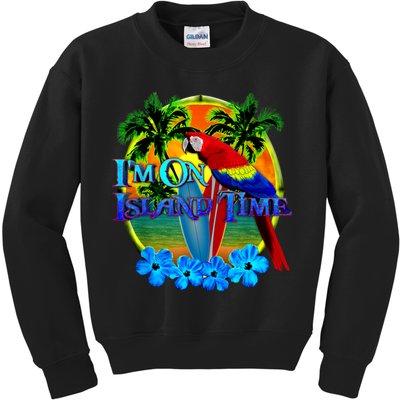 Im On Island Time Tropical Beach Kids Sweatshirt