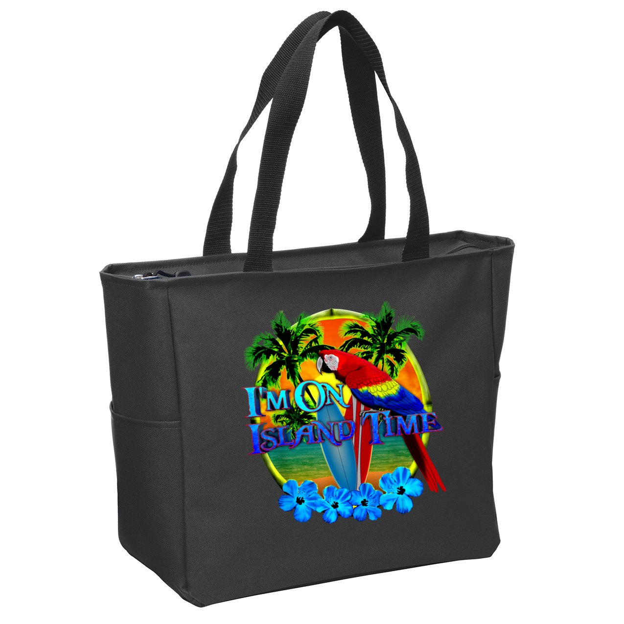Im On Island Time Tropical Beach Zip Tote Bag
