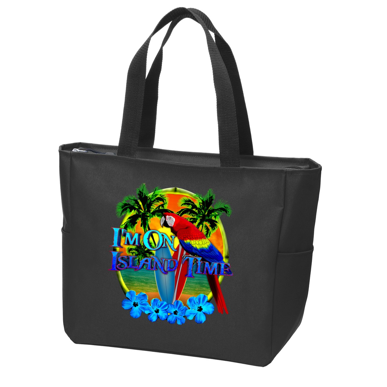 Im On Island Time Tropical Beach Zip Tote Bag