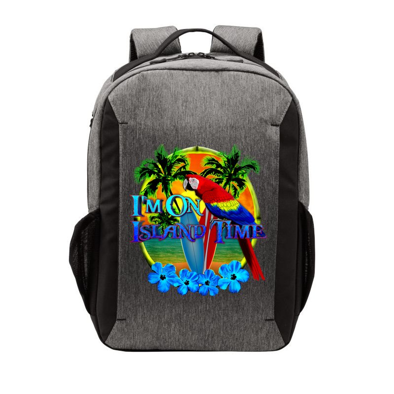 Im On Island Time Tropical Beach Vector Backpack