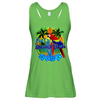 Im On Island Time Tropical Beach Ladies Essential Flowy Tank
