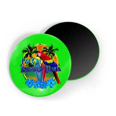 Im On Island Time Tropical Beach Magnet