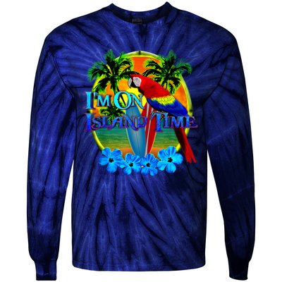 Im On Island Time Tropical Beach Tie-Dye Long Sleeve Shirt