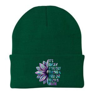 Its Okay If The Only Thing You Do Today Is Breathe Knit Cap Winter Beanie