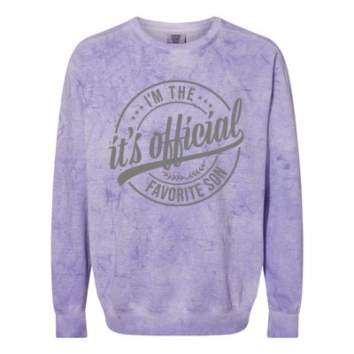 Its Official Im The Favorite Son Colorblast Crewneck Sweatshirt