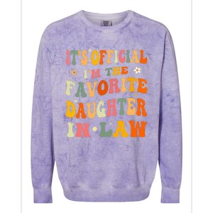 It's O.fficial I'm The Favorite Daughter In Law Funny Wedding Colorblast Crewneck Sweatshirt