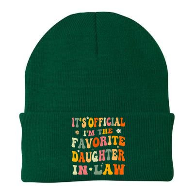 It's O.fficial I'm The Favorite Daughter In Law Funny Wedding Knit Cap Winter Beanie