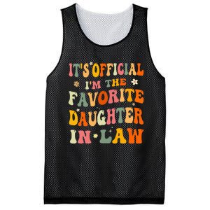 It's O.fficial I'm The Favorite Daughter In Law Funny Wedding Mesh Reversible Basketball Jersey Tank