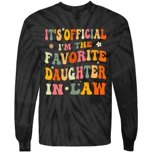 It's O.fficial I'm The Favorite Daughter In Law Funny Wedding Tie-Dye Long Sleeve Shirt