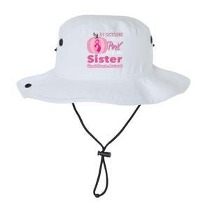 In October I Wear Pink For My Sister Breast Cancer Support Gift Legacy Cool Fit Booney Bucket Hat