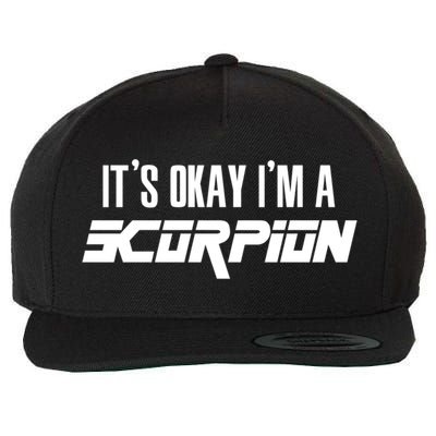 Its Okay Im A Scorpion Gift Scorpions Gift Wool Snapback Cap
