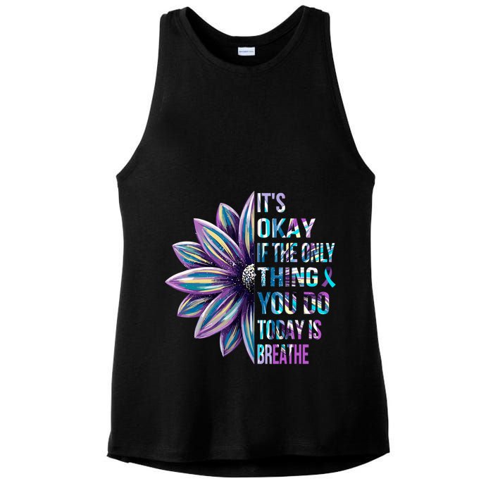 ItS Okay If The Only Thing You Do Today Is Breathe Ladies PosiCharge Tri-Blend Wicking Tank