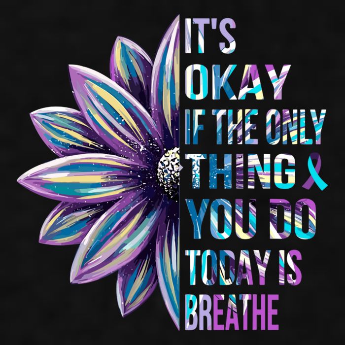 ItS Okay If The Only Thing You Do Today Is Breathe Ladies PosiCharge Tri-Blend Wicking Tank
