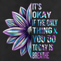 ItS Okay If The Only Thing You Do Today Is Breathe 7 Panel Mesh Trucker Snapback Hat