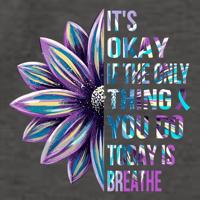 ItS Okay If The Only Thing You Do Today Is Breathe Vector Backpack