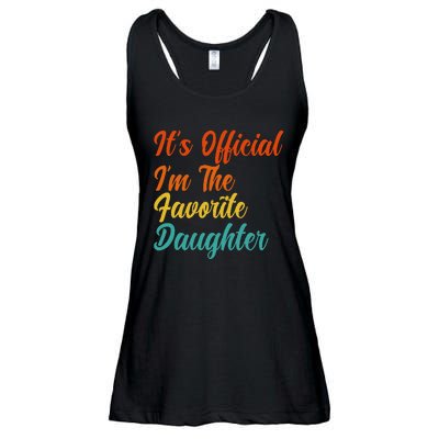 It's O.fficial I'm The Favorite Daughter Funny Family Sayings Ladies Essential Flowy Tank