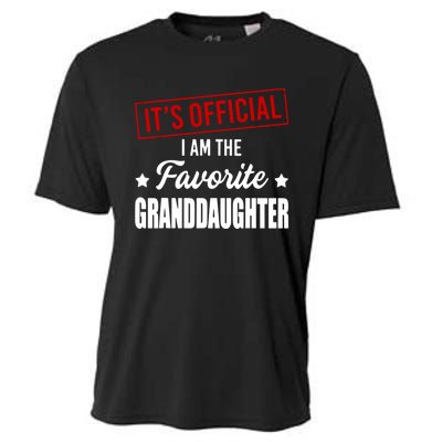 It's Official I Am The Favorite Granddaughter Cooling Performance Crew T-Shirt