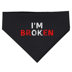 IM Ok IM Broken Invisible Illness IM Ok Broken USA-Made Doggie Bandana