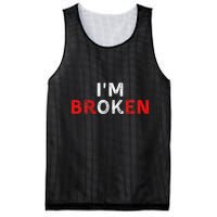 IM Ok IM Broken Invisible Illness IM Ok Broken Mesh Reversible Basketball Jersey Tank