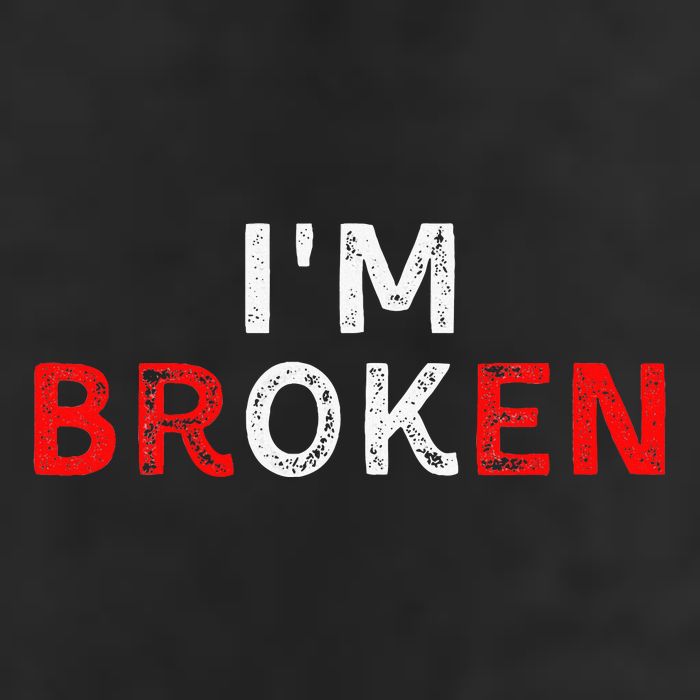 IM Ok IM Broken Invisible Illness IM Ok Broken Golf Towel