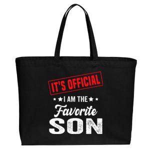 It's O.fficial I'm The Favorite Son  Cotton Canvas Jumbo Tote